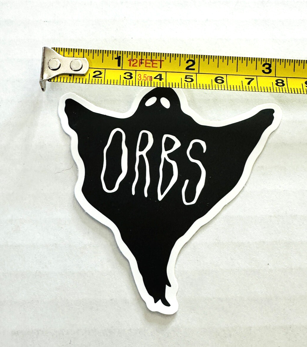 Orbs Ghost Decal Sticker Black White Skateboard Travel Mug Laptop Locker More 3”