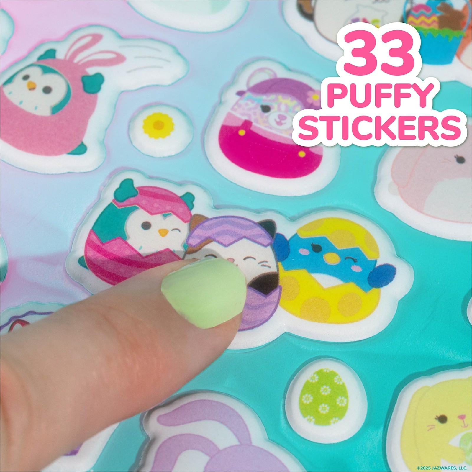 Original Squishmallows Puffy Stickers, 33 Stationery Spring Multi