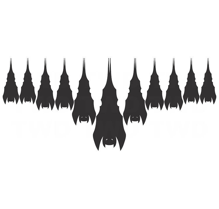 Sleeping Bats Wall Decals Halloween Window Stickers Halloween Decorations, h20