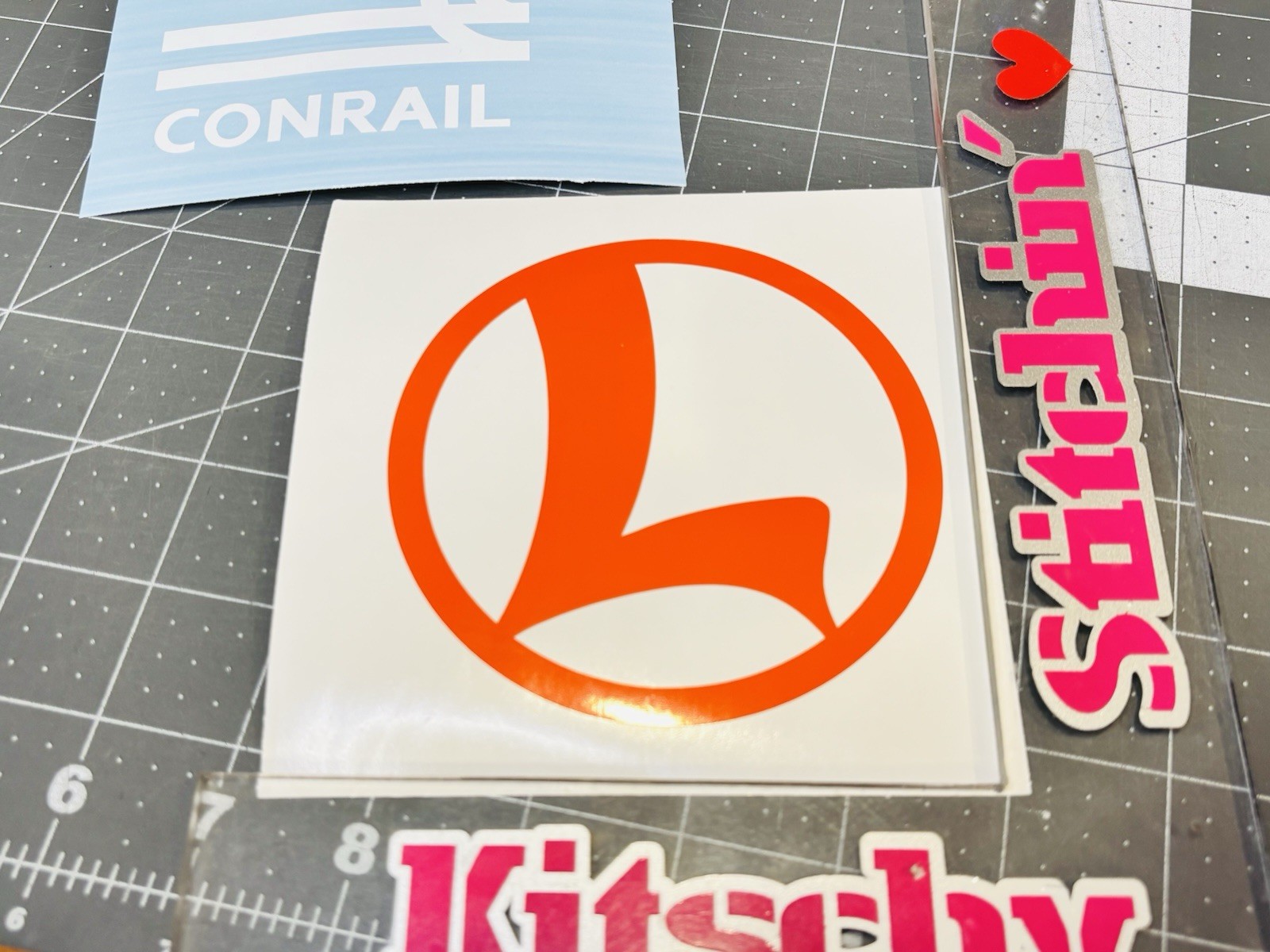 TWO Walmart Smiley Face Die Cut Vinyl Decals "Stickers"