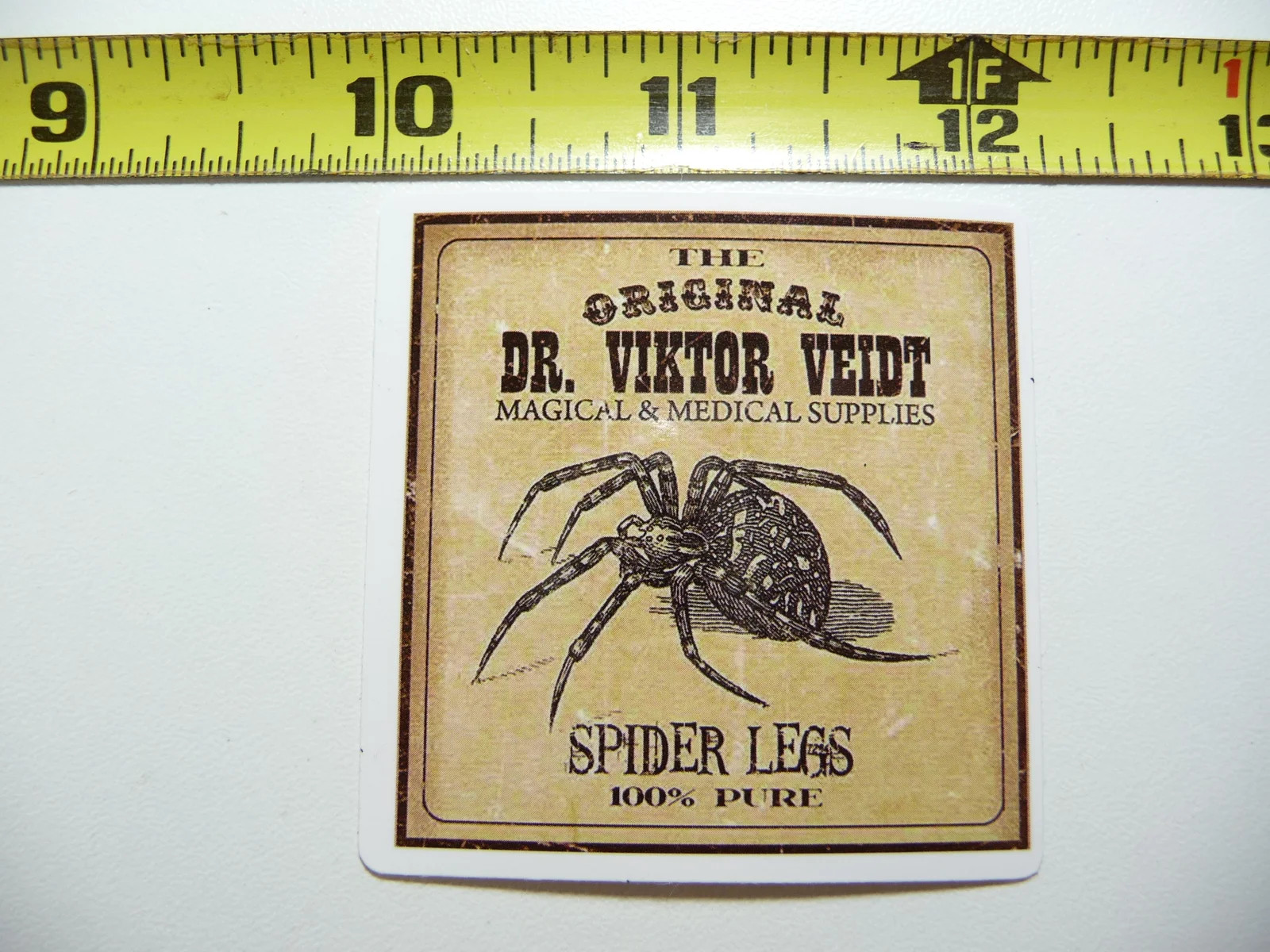 SPIDER LEGS SMALL STICKER DECAL WITCHCRAFT POTION SPELL WITCH GOTH LABEL FUNNY