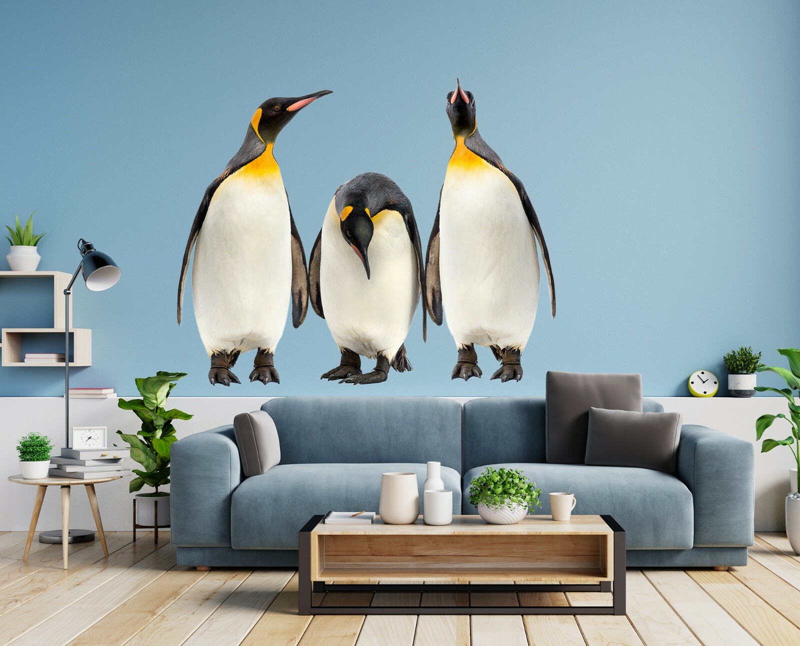 3D Cute Penguin G527 Animal Wallpaper Mural Poster Wall Stickers Decal Honey