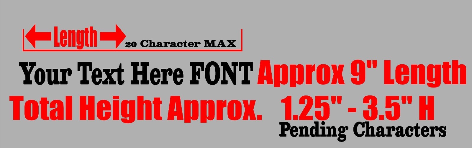 CUSTOM TEXT Number Decal Sticker Pair for Car Truck Laptop Mirror Window Vinyl