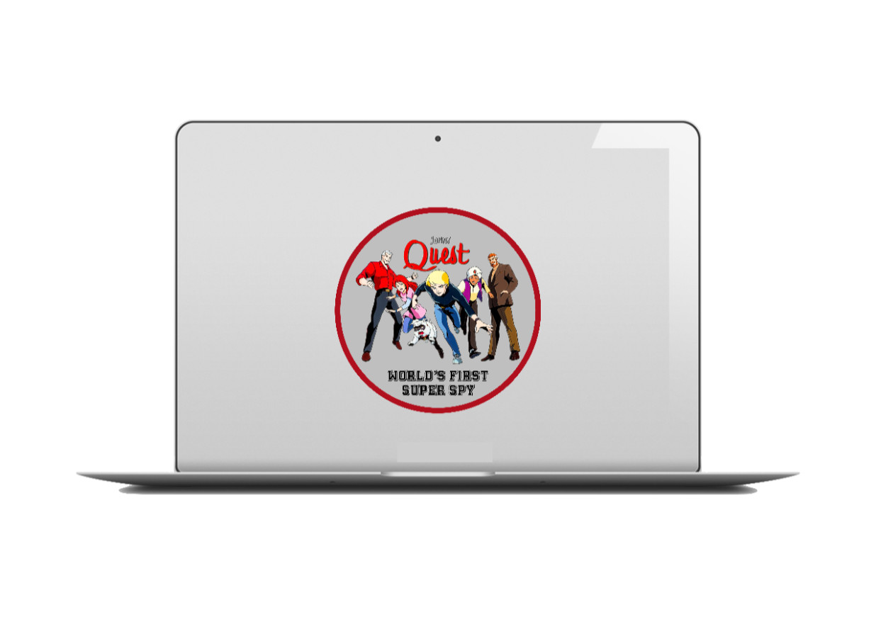 Cartoons – Jonny Quest "Super Spy" – 4" Vinyl Decal Vehicle Laptop Cooler Decor