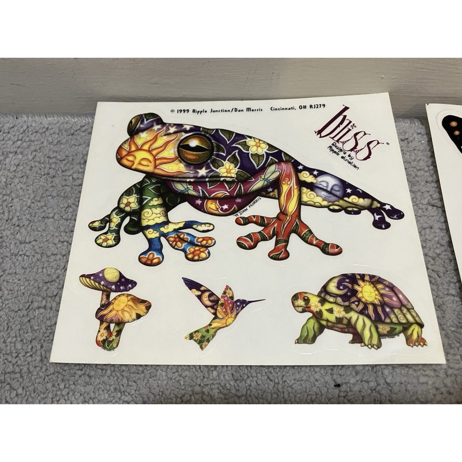 Ripple Junction Bliss Sticker Decal Window Computer Lot of 4 Dan Morris Art 1999