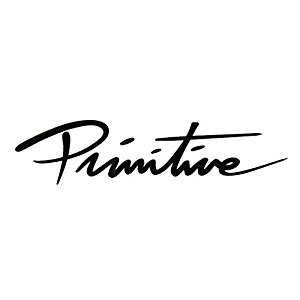 Primitive Nuevo Bar Logo Sticker White Black 4" (2pack)