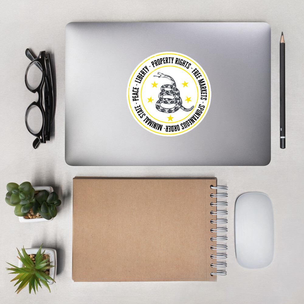 Property rights Free Markets Minimal State Libertarian sticker Party Gadsden