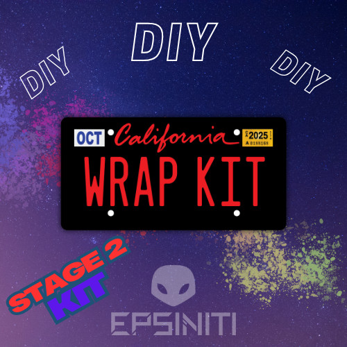Cherry Red Gloss California Plate Wrap DIY Kit