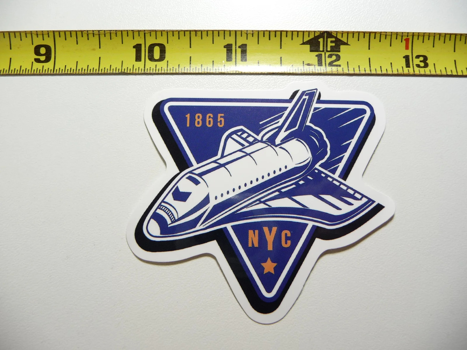 ASTRONAUT SPACE SHUTTLE FLYING SMALL STICKER DECAL EXPLORATION OUTER GALAXY