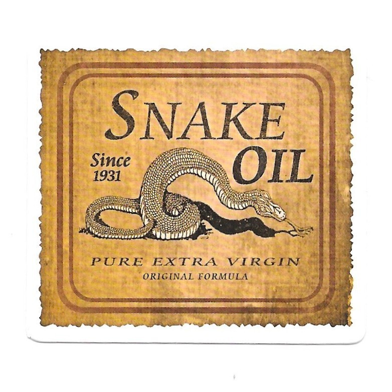 Snake Oil Vintage Label Sticker Die Cut Vinyl Retro Journal Scrapbook Gift