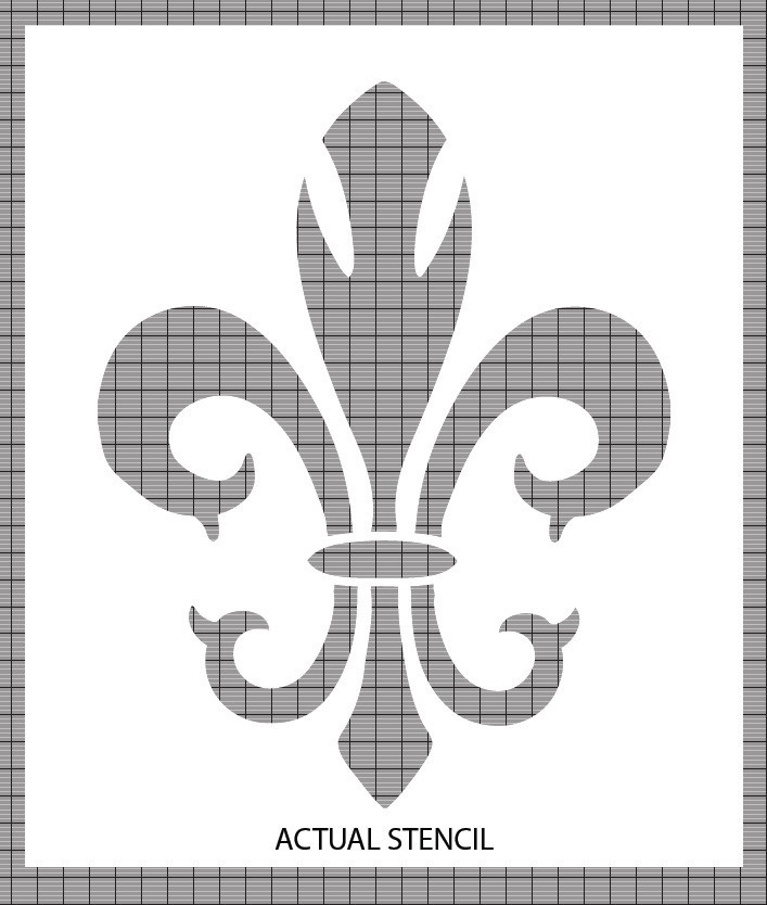 Fleur De Lis Wall Mylar Damask STENCIL Pattern FAUX MURAL Reusable French 0002
