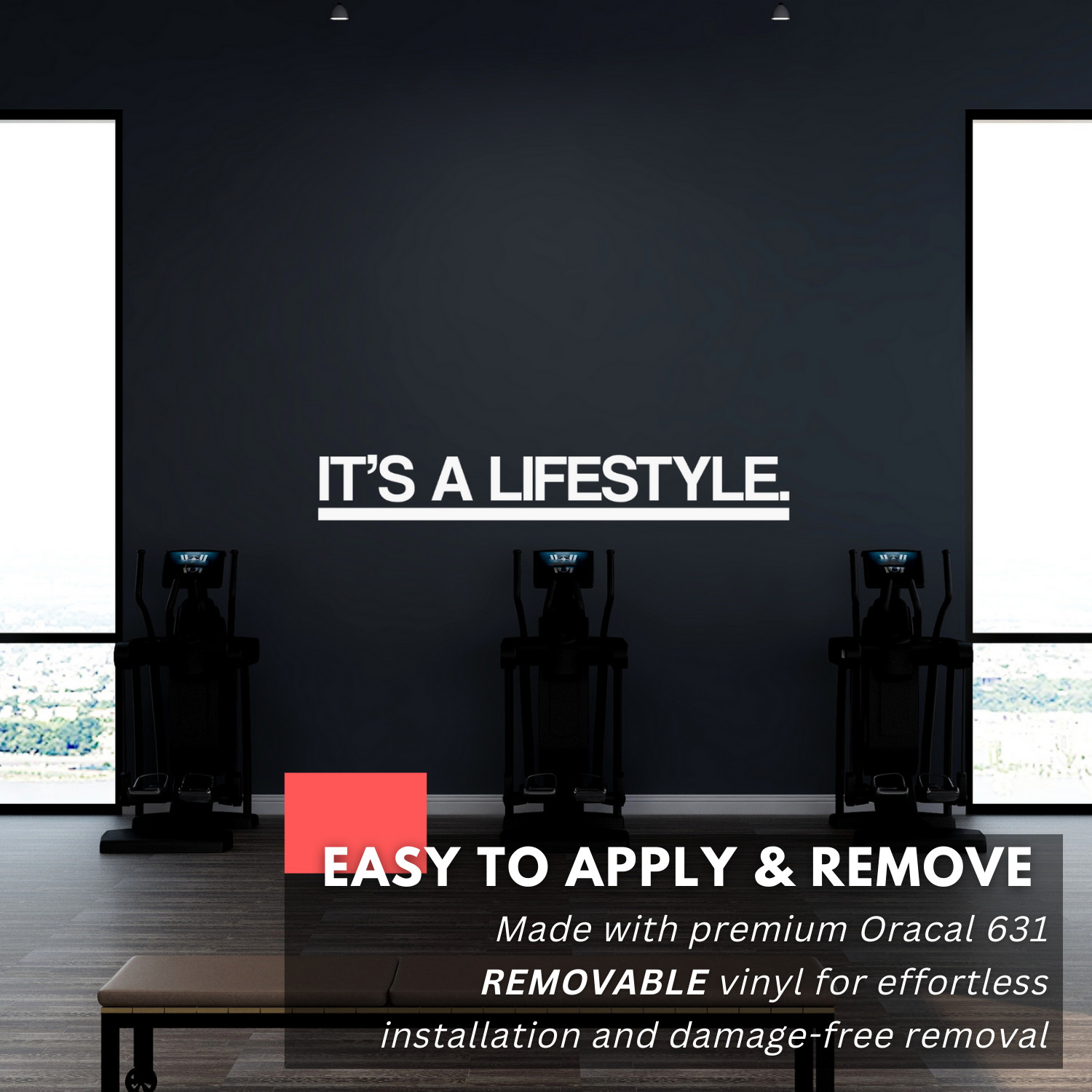 Motivational Wall Decal – It's a Lifestyle – Inspirational Home or Gym Decor