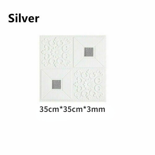10Pcs 3D Wall Panels Self-adhesive Tile Brick Sticker Waterproof Foam Wallpaper