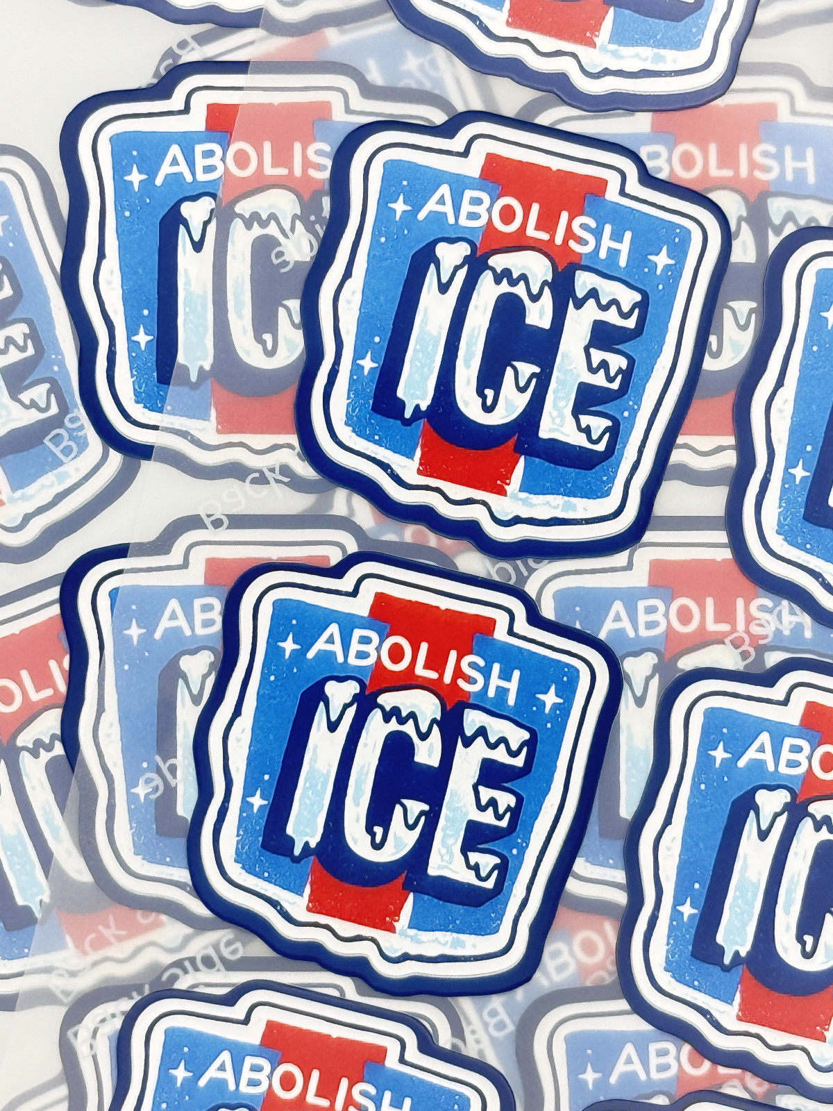 ABOLISH ICE Stickers 50 Pcs Waterproof Vinyl Political Protest Decals