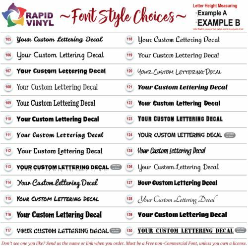 Custom Vinyl Decal Sticker Window Lettering Personalized Wall Name Text Stickers