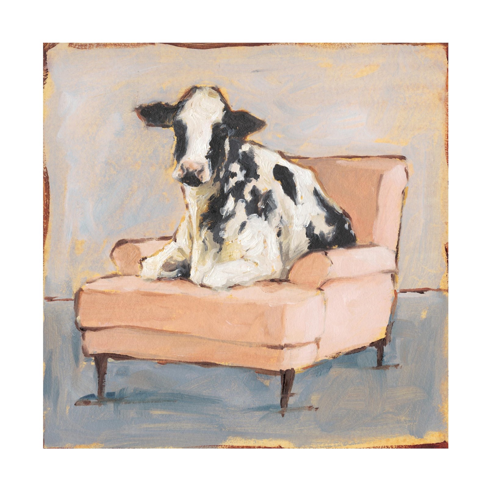 Wrapped Canvas Wall Art – Ethan Harper 'Moo-ving in II' Wall Art for Living R…