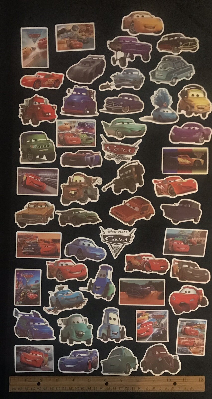 LOT OF 5 CARS disney pixar theme characters Stickers Decals lightning mcqueen