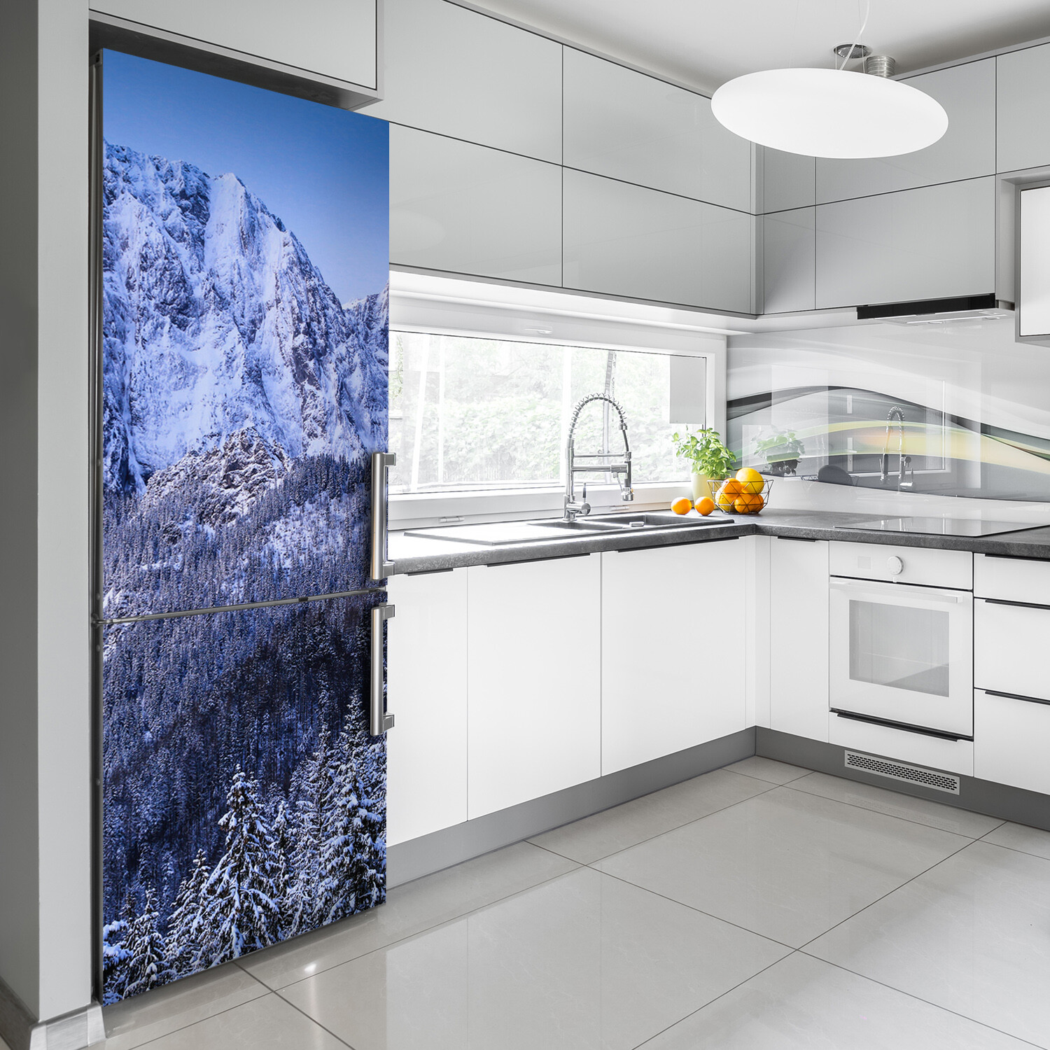 Home Refrigerator Wall Self Adhesive Removable Sticker Landscapes Giewont Tatry
