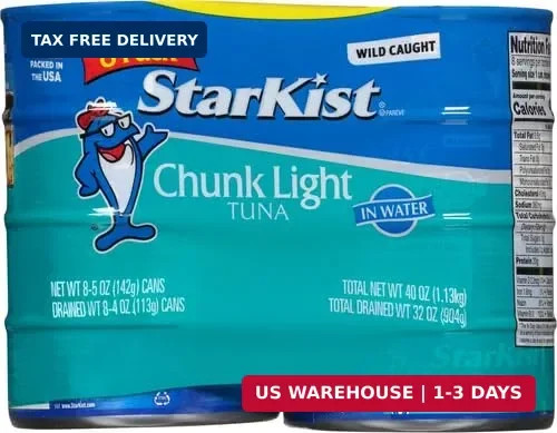 StarKist Chunk Light Tuna in Water, 5 oz (Pack of 8)
