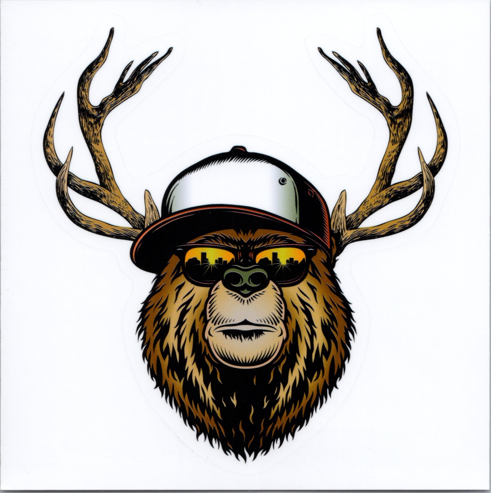 THE COOLEST BEAR IN THE ROOM – BEARALOPE – Small Vinyl Sticker – 1.75in x 1.5in