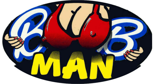 Boob Man – 3 1/2" X 2 1/2" – Sticker