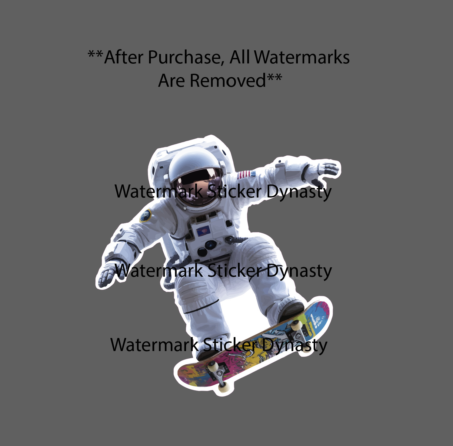 Astronaut Skateboarder Sticker Waterproof Decal Space Galaxy Gift NEW