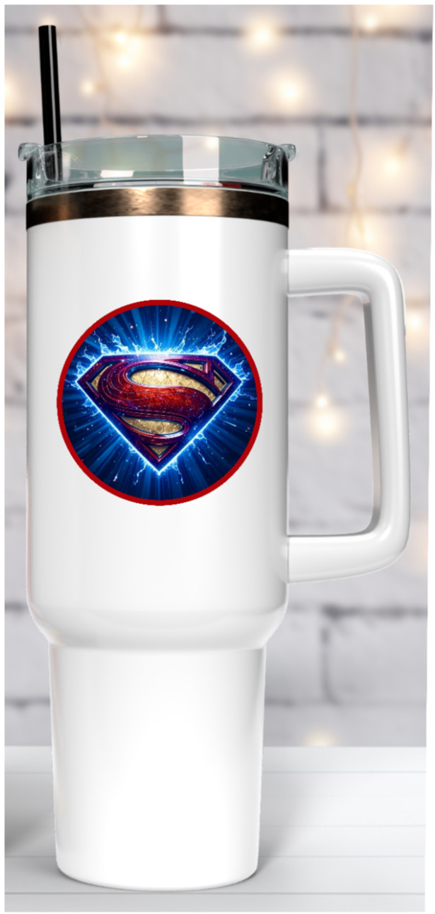 Superman (Lightning Logo) 4" Vinyl Decal Handmade Vehicle Cooler Laptop Decor 26