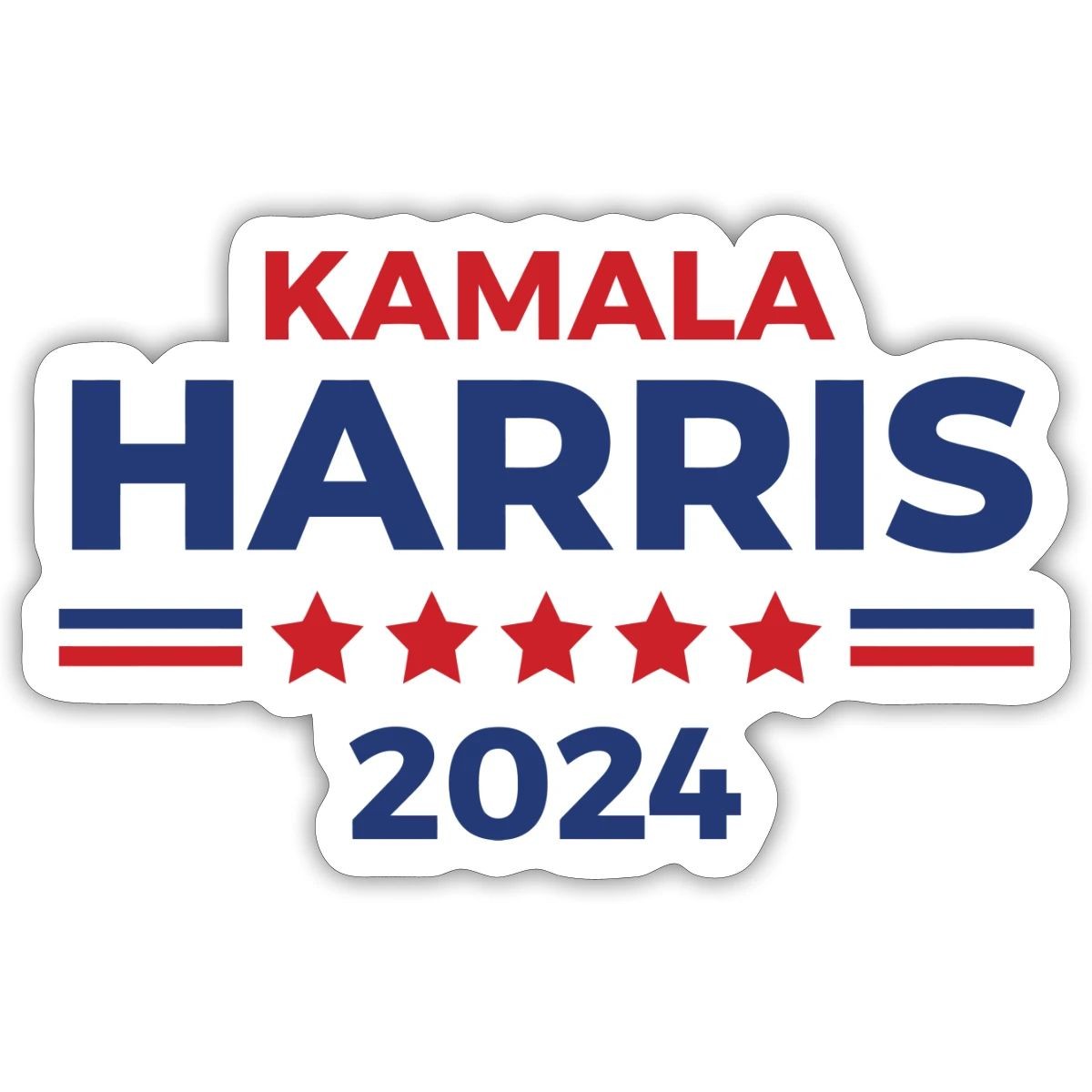 Kamala Harris 2024 Campaign Design (Stars) Sticker, max. 4 x 4"