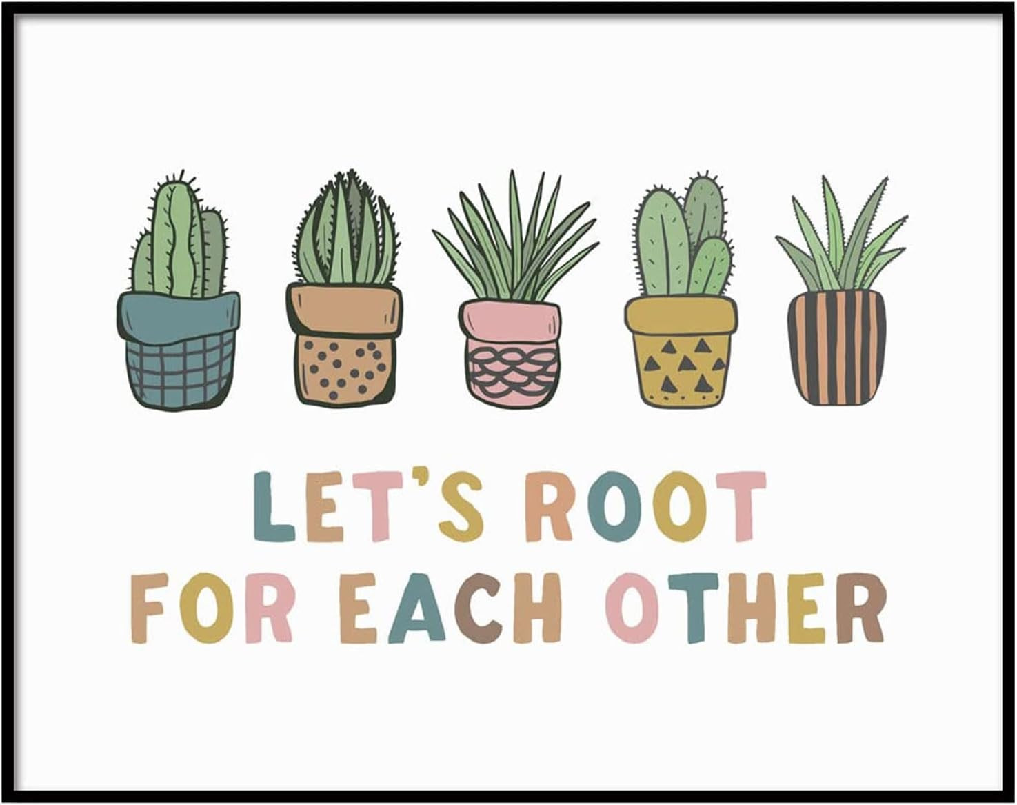 Let'S Root for Each Other, Kids Bedroom Wall Art Decor, Children'S Inspiration Q