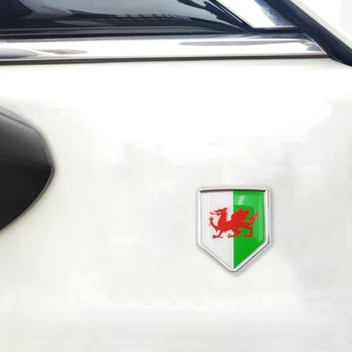 Overdecor Wales Flag Decal Stickers Car Emblem Welsh Car Accessories