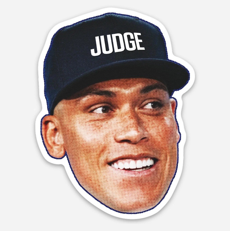 3” AARON JUDGE HEAD DIE-CUT STICKER DECAL #99 ALL RISE NEW YORK YANKEES FACE MLB