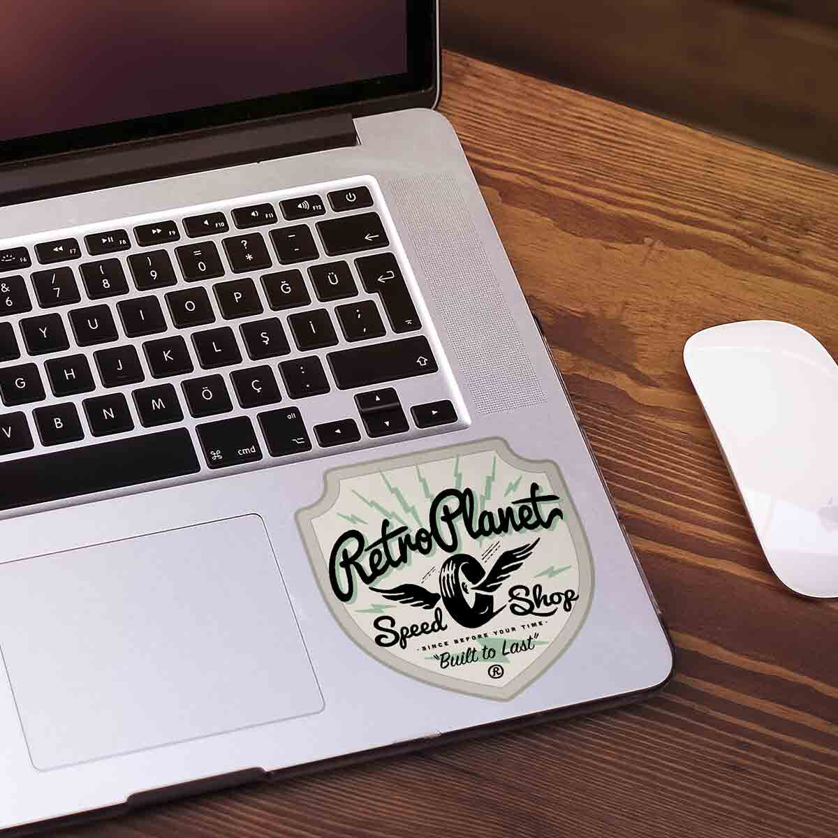 Vinyl Sticker, Retro Planet Speed Shop Garage Decal