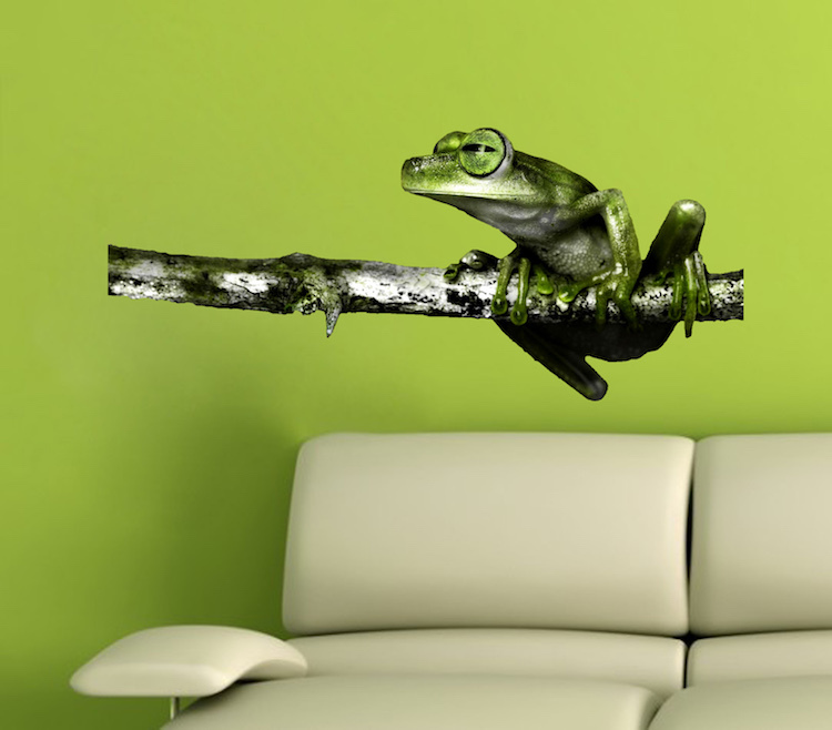 Frog Wall Decal Mural Tree Branch Nature Wild Animals Removable Wall Art, a13