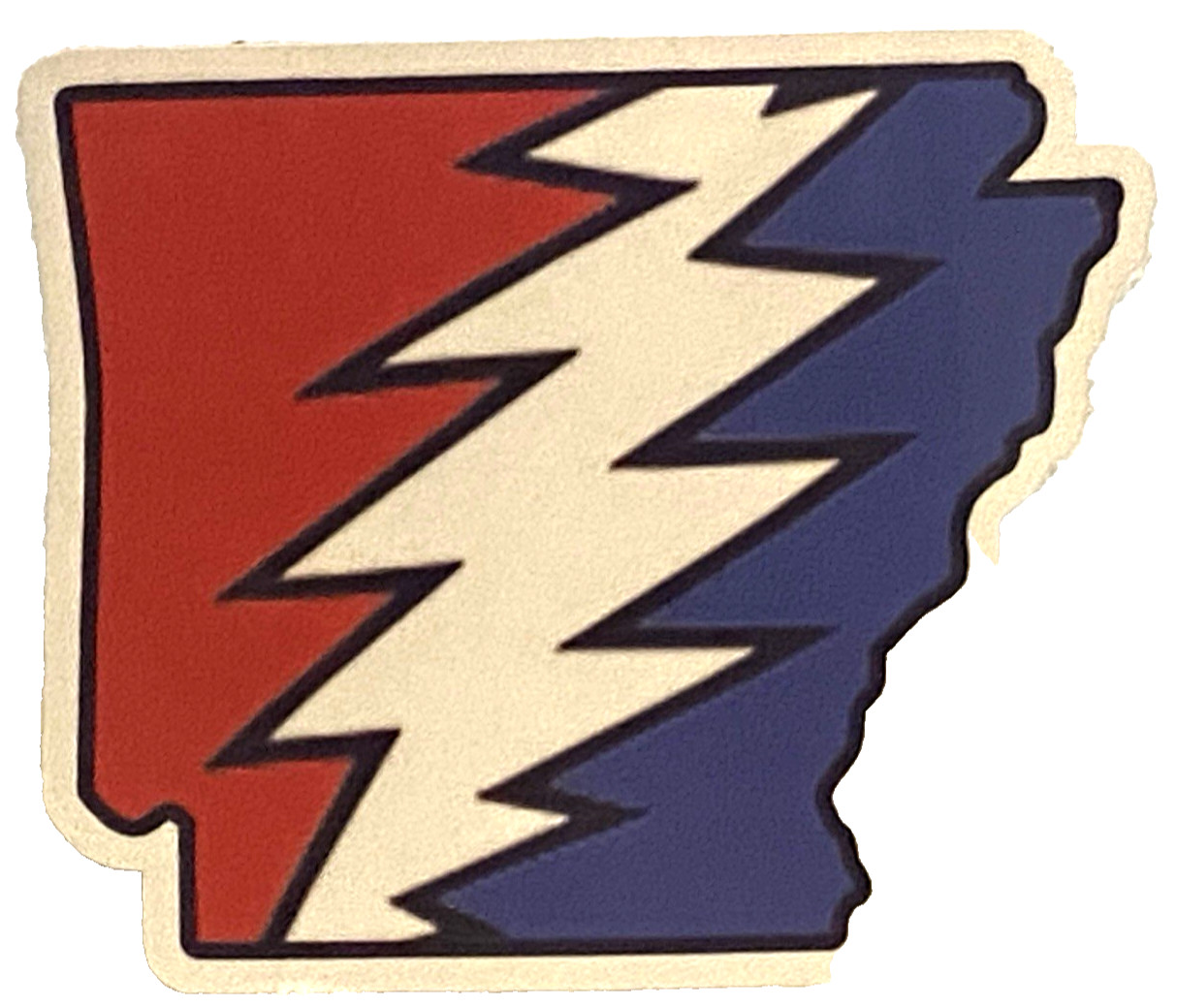 ⚡️GRATEFUL DEAD Lightning Bolt Arkansas Sticker *NEW* Measures 2" x 3" ⚡️