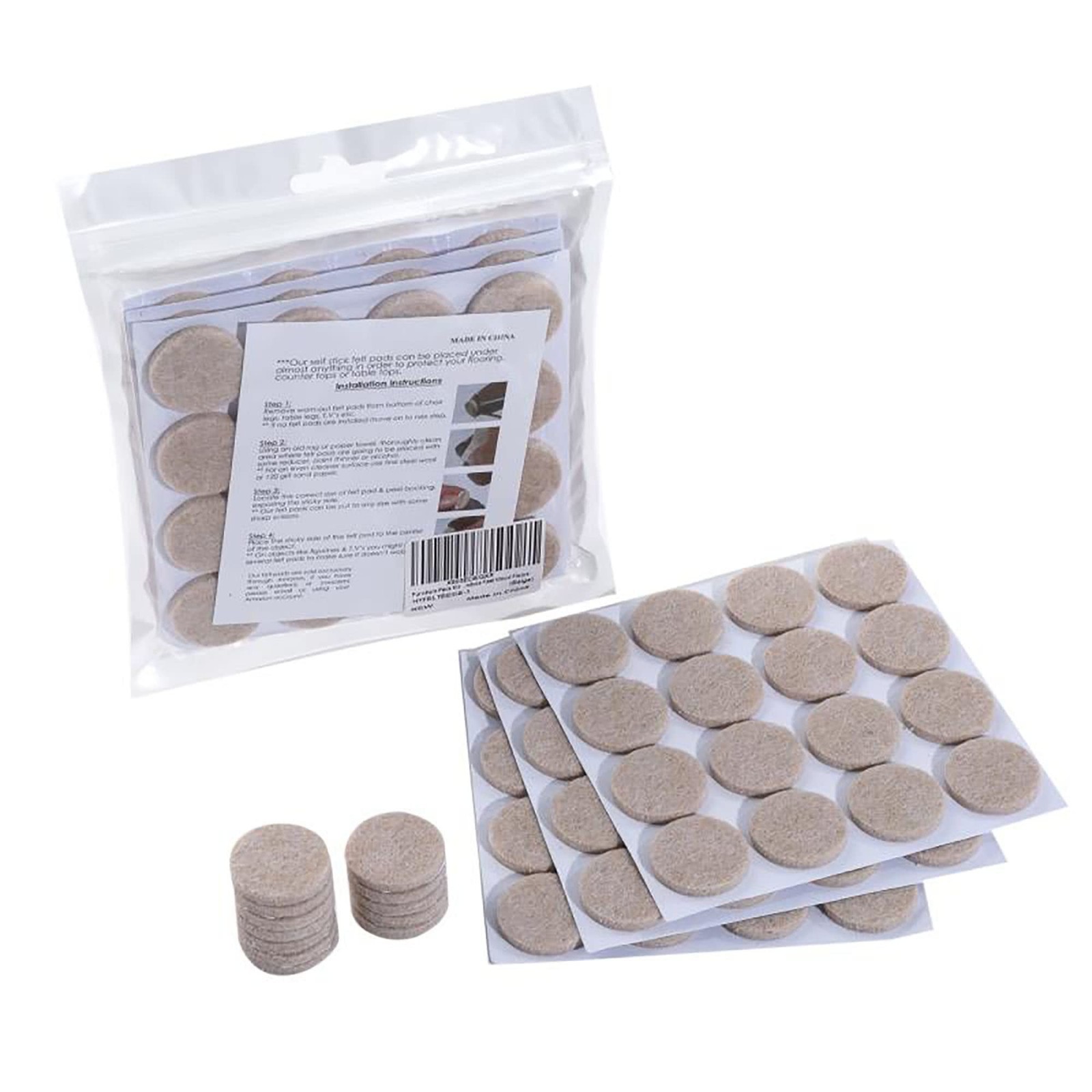 Furniture Pads for Hardwood Floors – 48 PCS Premium Felt Pads Floor Protector…