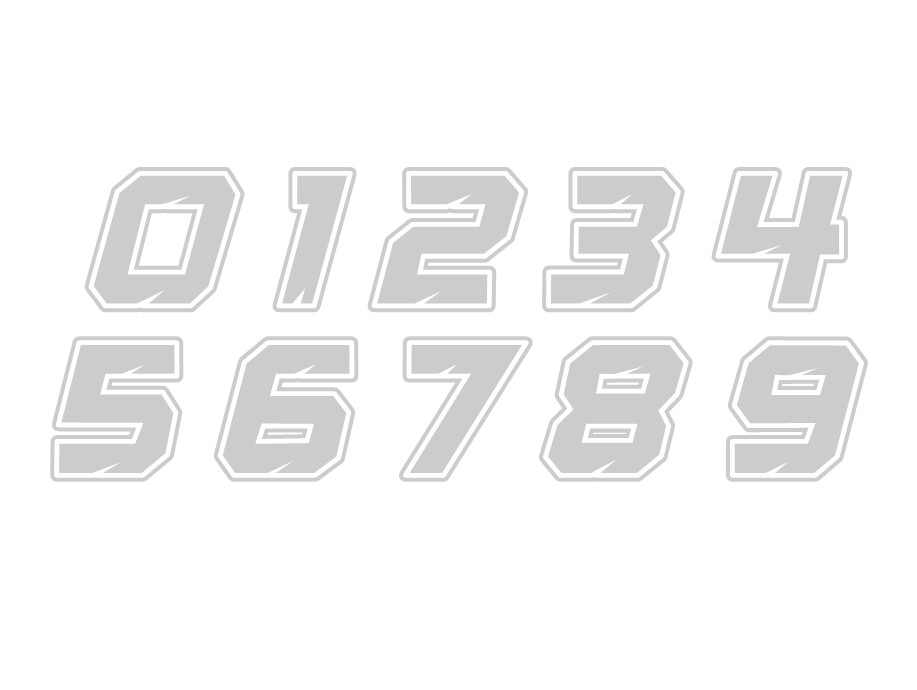 Adesivo stickers numero racing con nome gara moto scooter quad cross motard