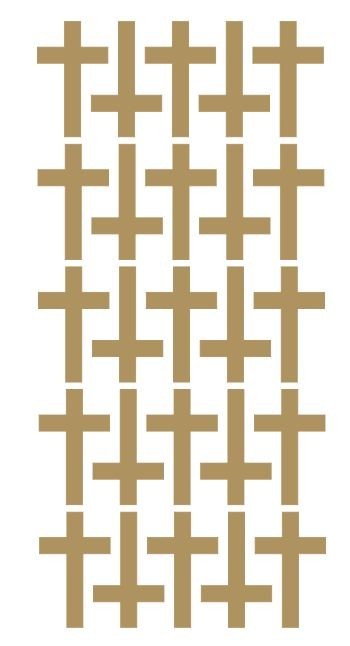Cross Stickers Sticker Matte Gold 1.5 Inch DC30-091