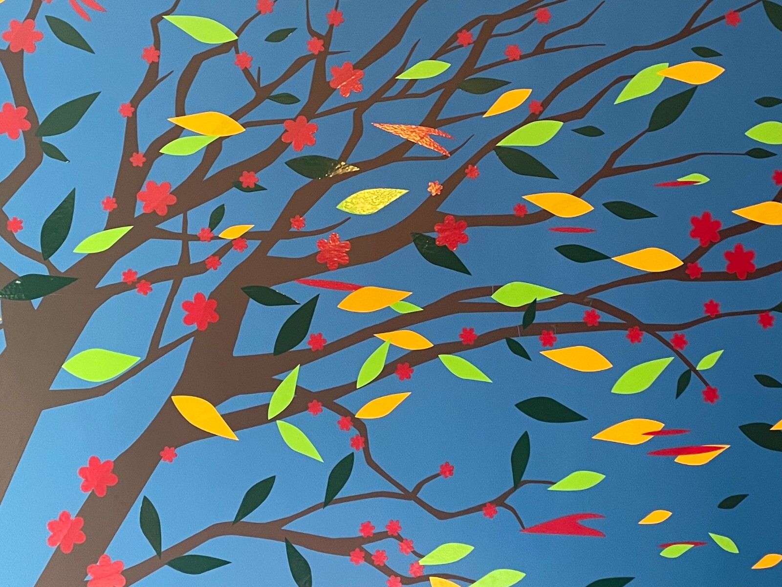 MULTICOLOR tree wall decal large by Innovative Stencils