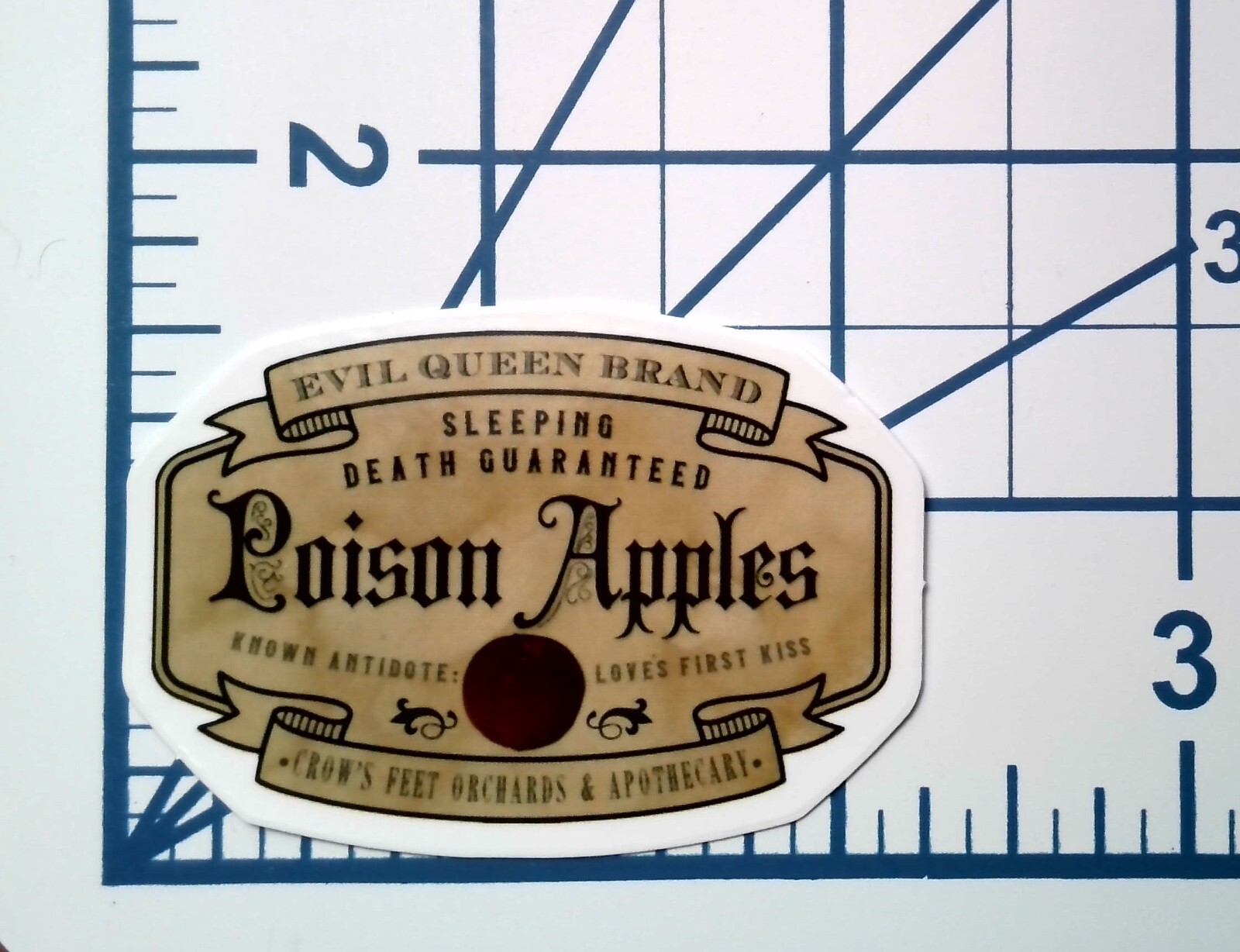 Poison Apples Sticker Evil Queen Sleeping Death Vinyl Die Cut Journal Fairytale