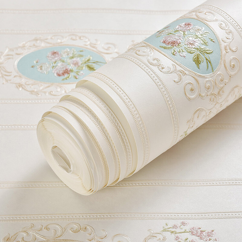 Retro Luxury Wallpaper Deep Embossed Flower Textured Non-woven Wall Decor NEW