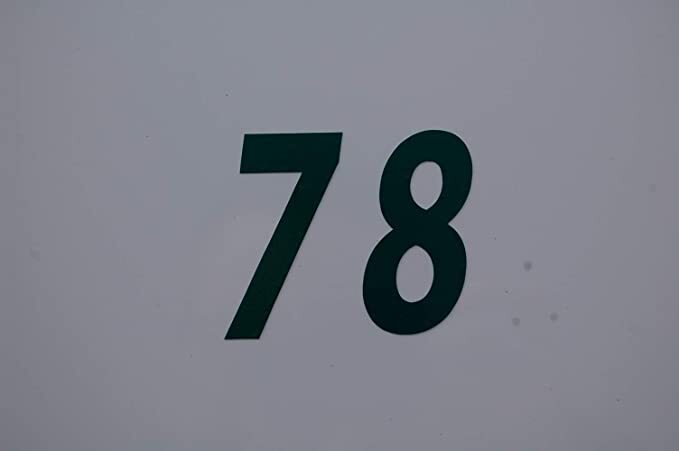 0-9 Reflective Numbers Green Sticker Vinyl Decals CHOOSE 1"-12" Set Of 40 (RV1)