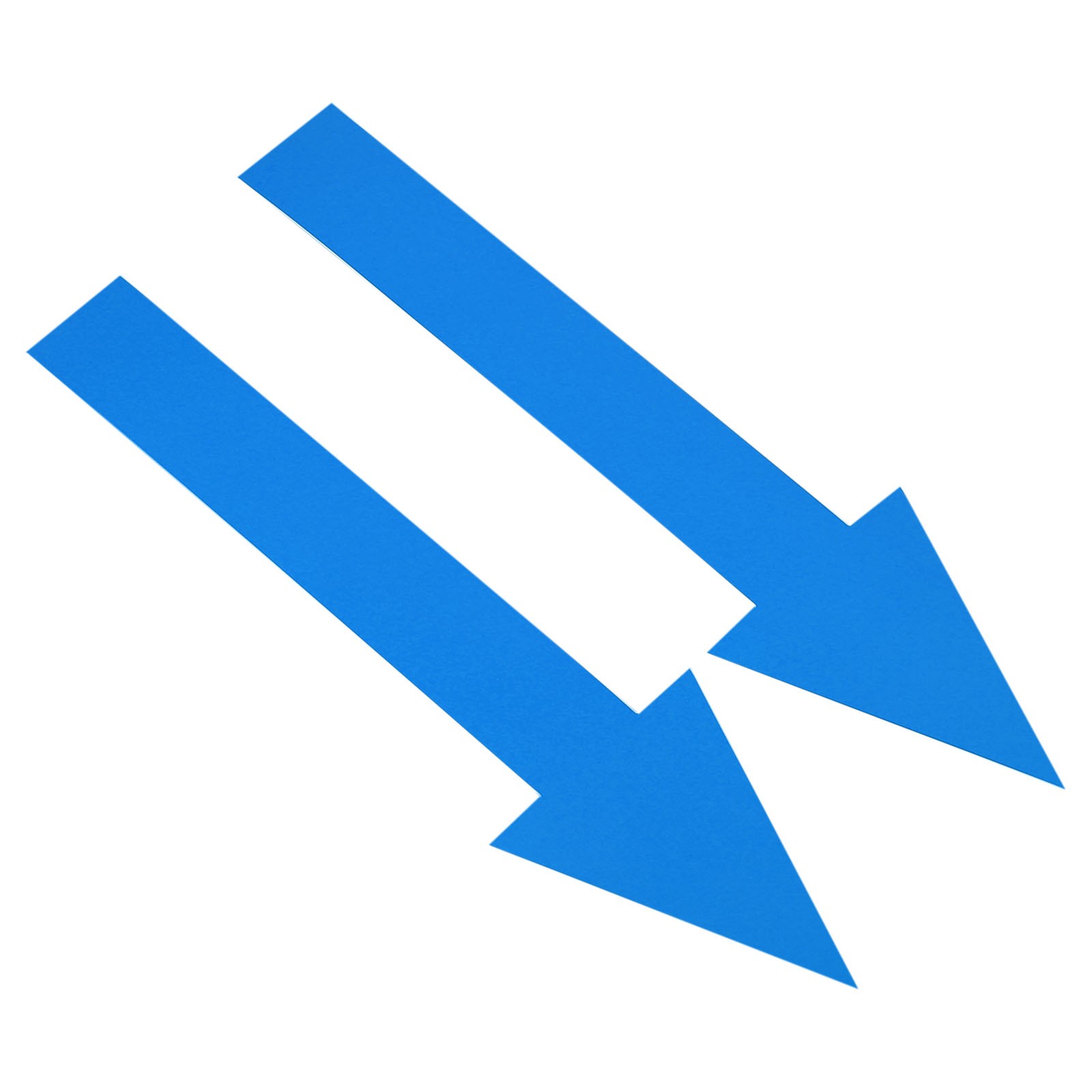 10 Pack 8"x2" Arrow Sticker PVC Removable Self Adhesive Waterproof Floor Blue
