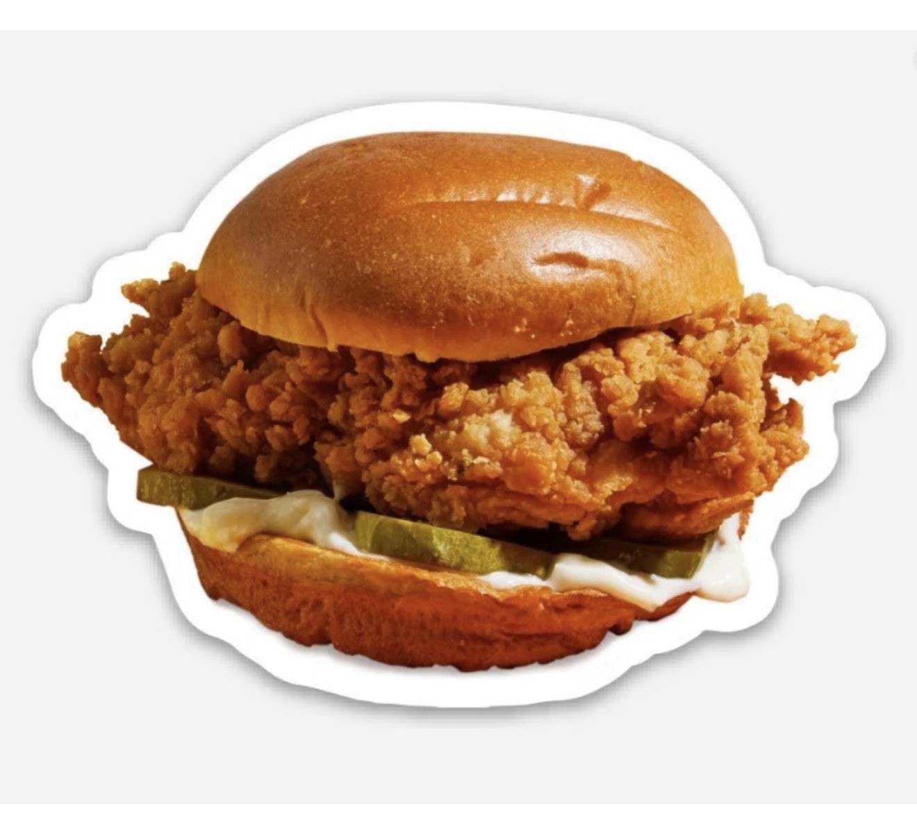 3” Chicken Sandwich Sticker Popeyes Kfc Vinyl Matte Finish Dishwasher Safe