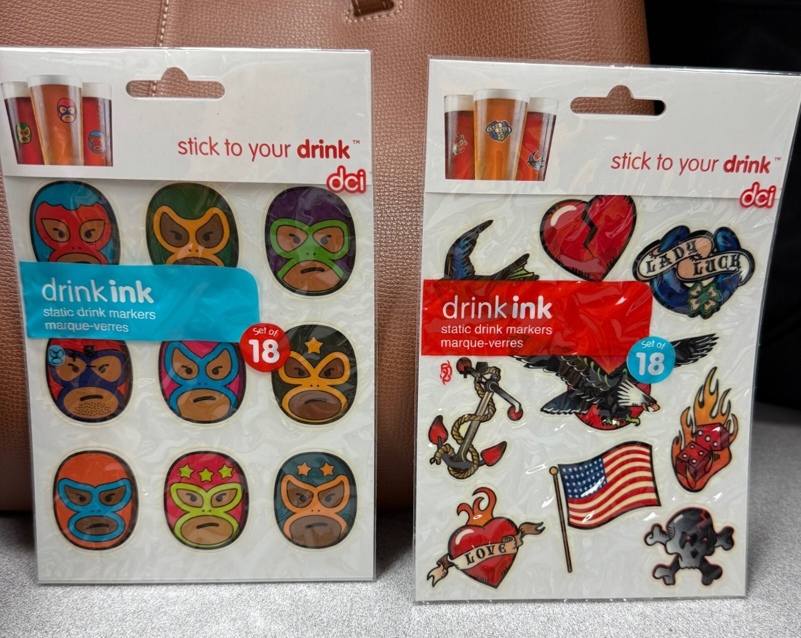 Drink Ink Colorful Drink Markers Static Cling 2 sets of 18