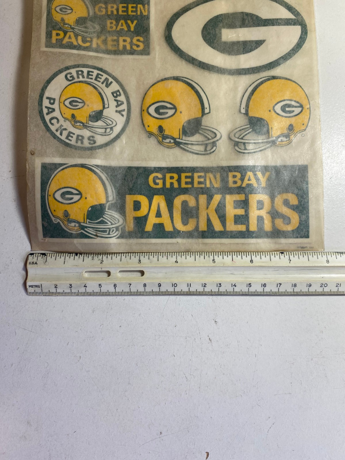 Vintage Rare Green Bay Packers Team Logo Color Vinyl Car Window Decal Stickers