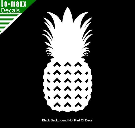 Pineapple Art Custom Design Decoration Various Sizes Colors Die Cut Vinyl Decal