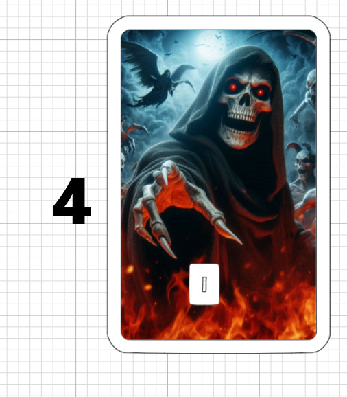 Grim Reaper ATM Debit Credit Card Skin Sticker Devil Demon Hell Death Sickle USA
