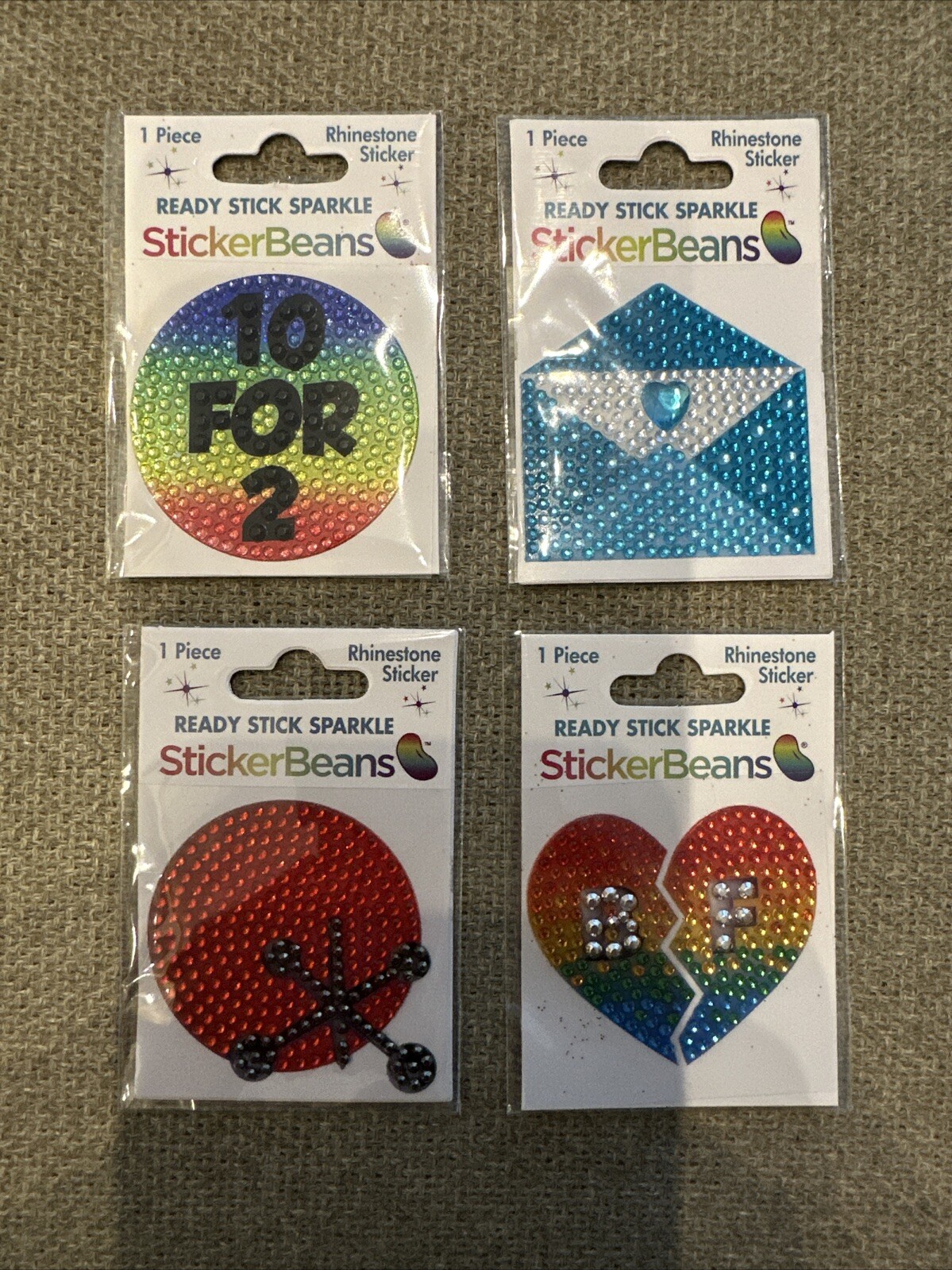 NEW StickerBeans 2023 Bean Bag, Set Of 4 Stickers – 2” Sticker