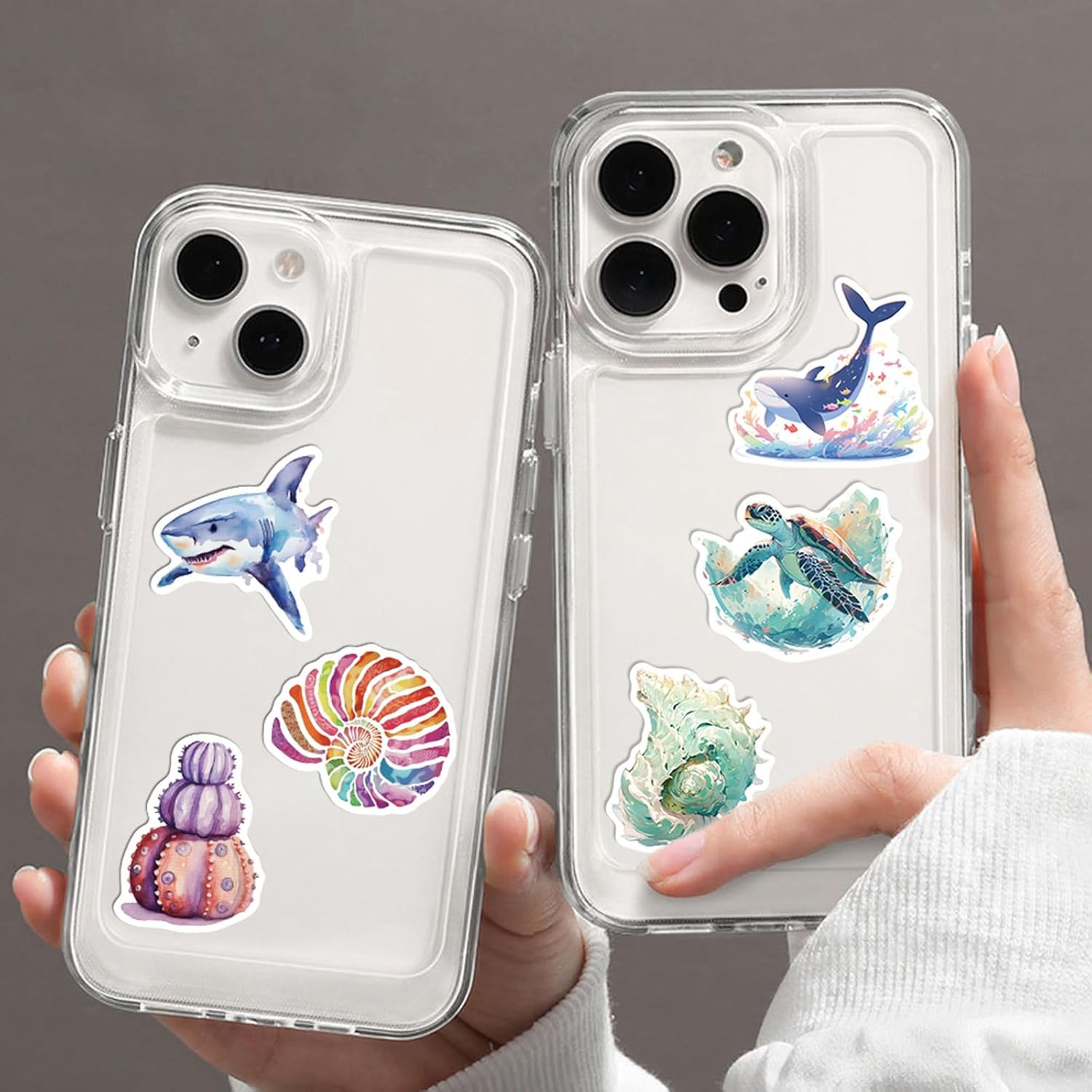 100PCS Ocean Animal Stickers for Kids Adults, Aesthetic Waterproof under the Sea