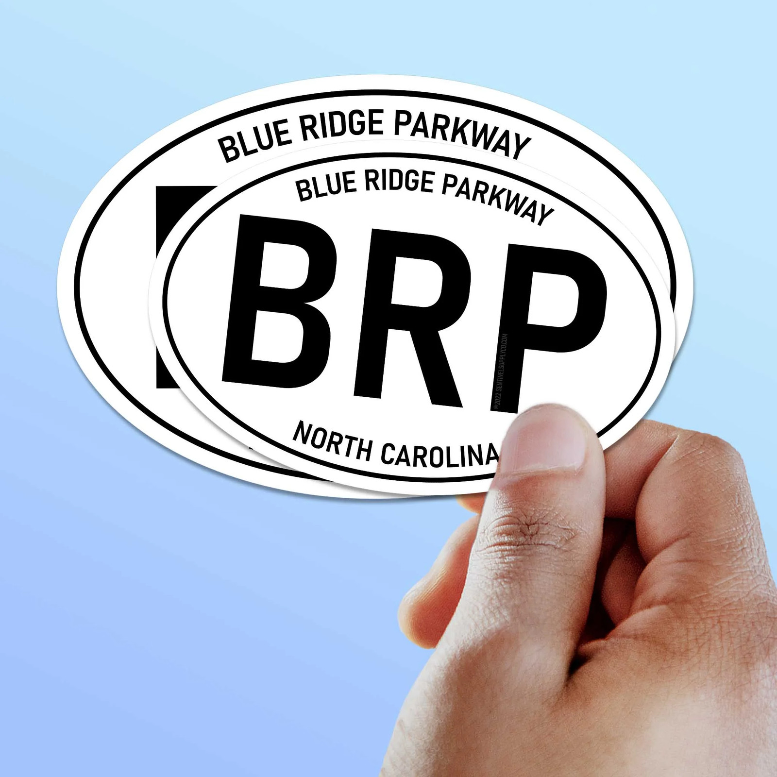 Blue Ridge Parkway White Oval Sticker – Virginia & North Carolina Decals